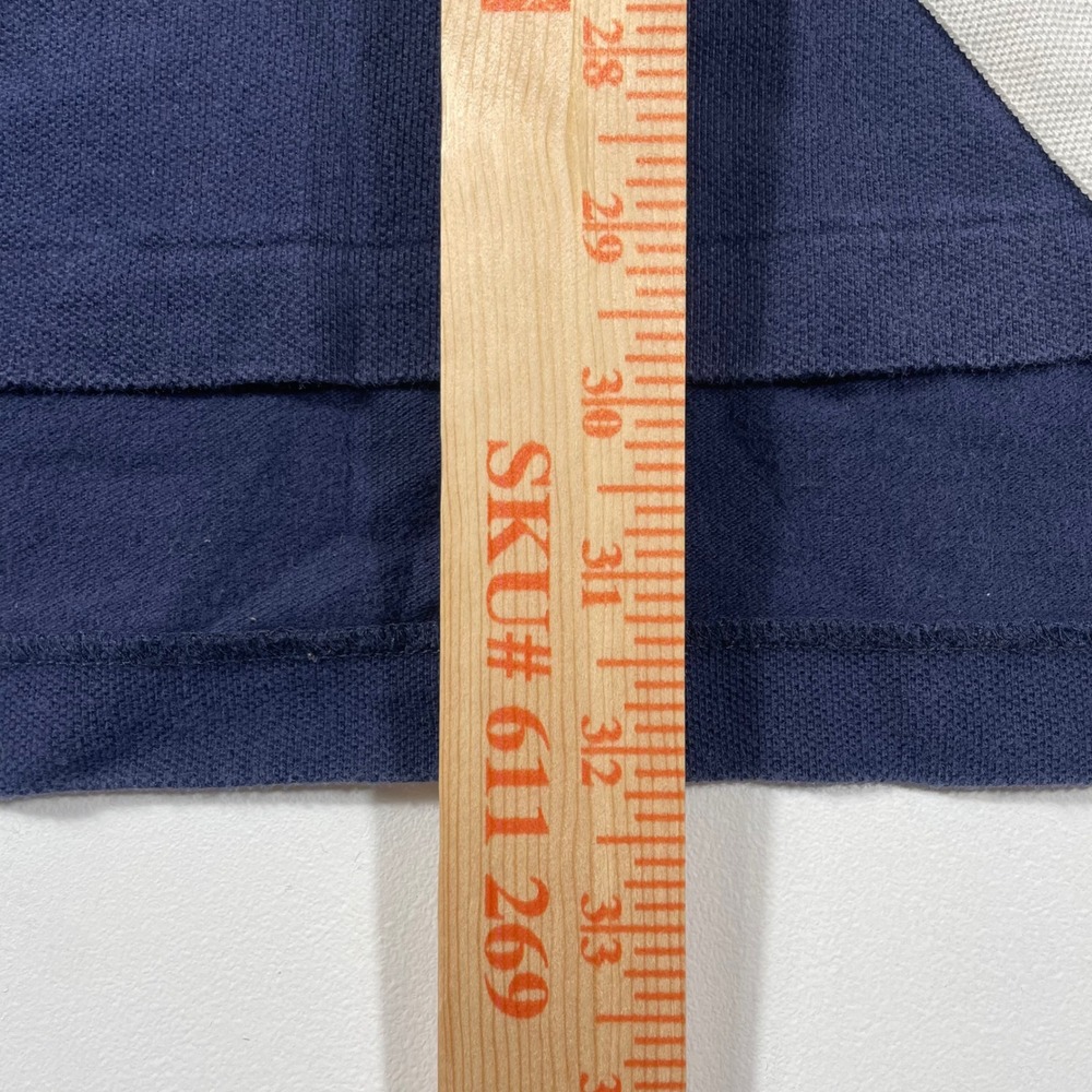 Polo Ralph Lauren Polo Shirt Mens 2XLT BIG PONY Diagonal Sash Stripe Navy Blue - Picture 6 of 6